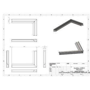 Nordflam Kratka AREO czarna prawa 58x38x6