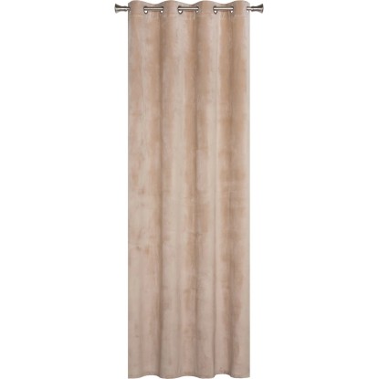 Zasłona VELVET na przelotkach 140 cm x 260 cm beżowa