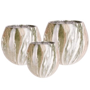 Osłonka Dodo zielony marmur komplet 3 szt.