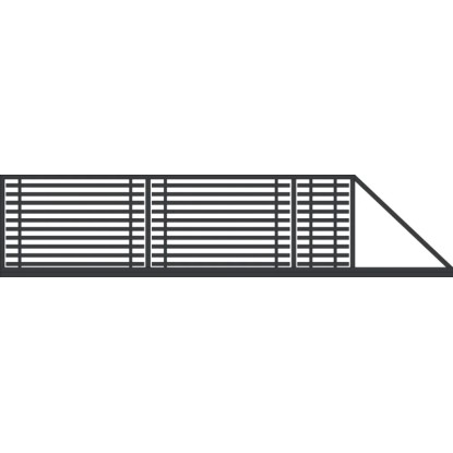Jarmex Brama Rimini przesuwna prawa z napędem antracyt mat 400x135 cm