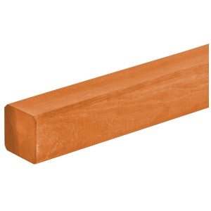 Drewniany słupek ogrodzeniowy, pomarańczowy, kwadratowy