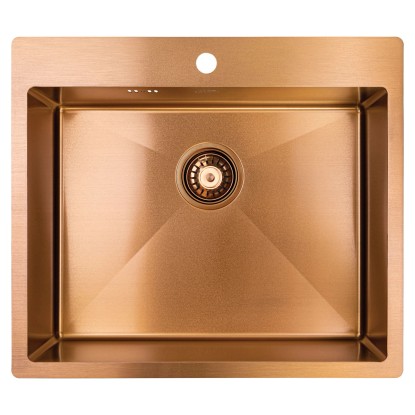 Laveo Zlewozmywak MARMARA 1-kom. miedziany - 59 x 51 cm