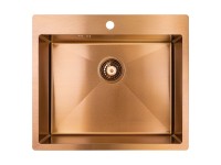 Laveo Zlewozmywak MARMARA 1-kom. miedziany - 59 x 51 cm