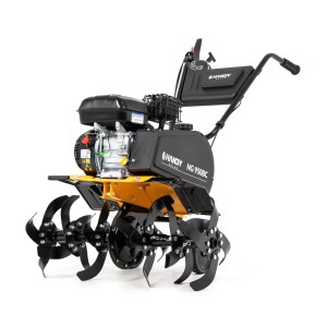 Glebogryzarka spalinowa ręczna t.b.t. do uprawy gleby w ogrodzie.