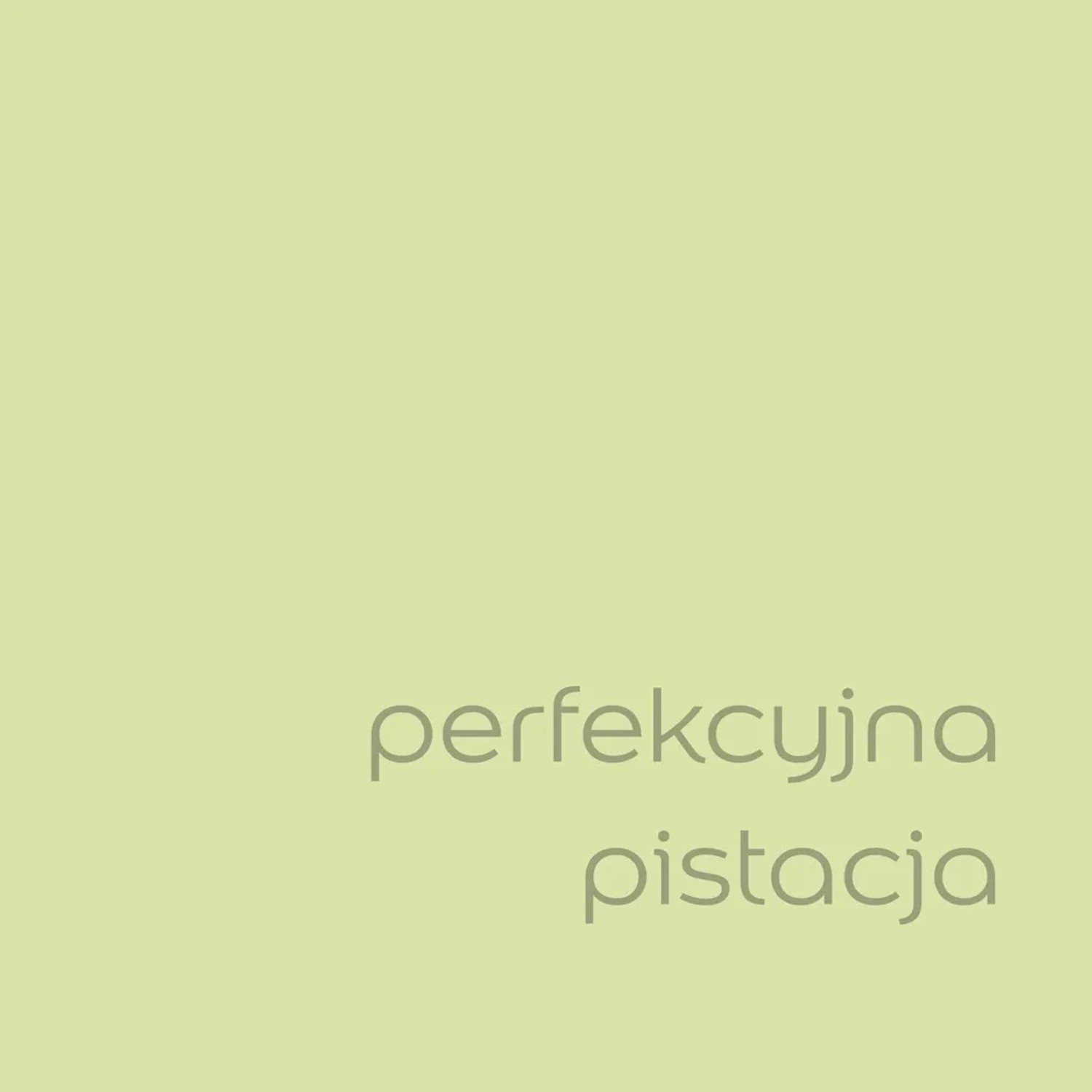 Próbka koloru farby do ścian t.b.t. w odcieniu pistacjowym.