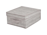 Pudełko MIAMI z pokrywą 28 x 33 x 15 cm beżowe