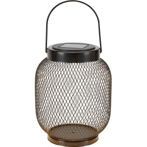 Latarenka solarna LED LEVATA IP44 śr. 14,5 cm czarna