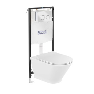 Roca Zestaw podtynkowy Gap Round AcOne z miską WC 54 cm