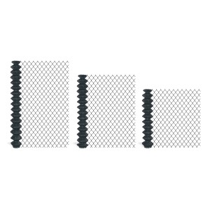 Trzy różne wysokości paneli t.b.t. do ogrodzeń.