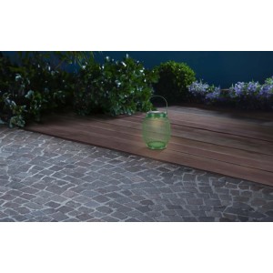 Latarenka solarna LED LEVATA IP44 śr. 15,5 cm zielona