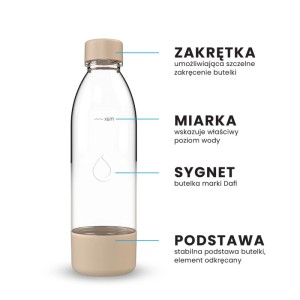 Dafi Butelka do saturatora PushAir cappuccino - 0,5 l