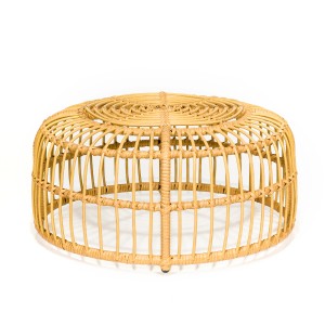 Okrągły stolik kawowy z rattanu, t.b.t.