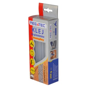 Paczka wkładów kleju na gorąco t.b.t., pasujących do pistoletów do klejenia na gorąco.