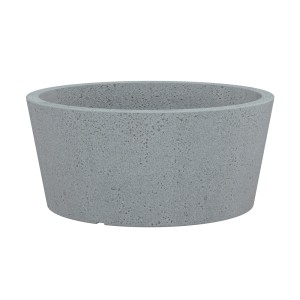 Misa na rośliny Scheurich C-Cone, Ø 39 cm, Stony Grey, wygląd betonu, do użytku na zewnątrz.