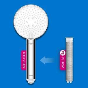 Słuchawka prysznicowa t.b.t. z filtrem ASH138 (3x).