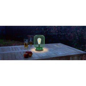 Lampa solarna stojąca na nóżkach wys. max. 68 cm IP44 metalowa zielona