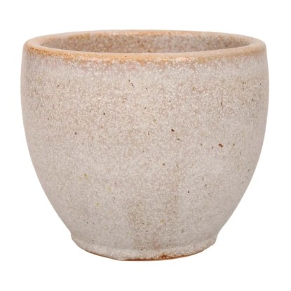 Donica szkliwiona Plain biała - 22 x 18 cm