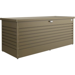 Biohort FreizeitBox rozm. 200 w kolorze brązowo-metalicznym: Uniwersalny pojemnik z blachy stalowej do ogrodu i rekreacji.