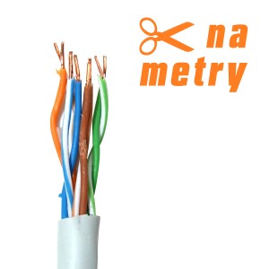 t.b.t. Kabel telekomunikacyjny z kolorowymi żyłami, sprzedawany na metry.