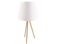 Goldlux Lampa stołowa ELENA 1xE27 20W LED biało-złota