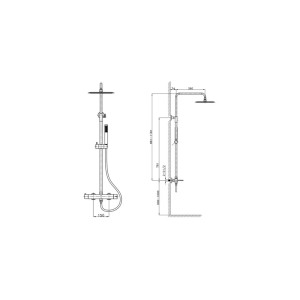 Domino Kolumna prysznicowa Orion czarna