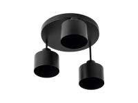 KingBerry Lampa sufitowa Strog 3x max. 10W LED E27 czarna