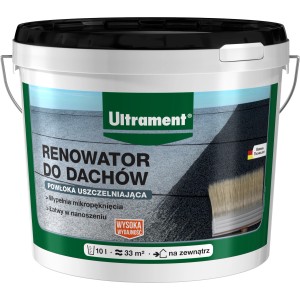 Wiadro powłoki dachowej Ultrament, odpowiednie do renowacji i uszczelniania dachu.