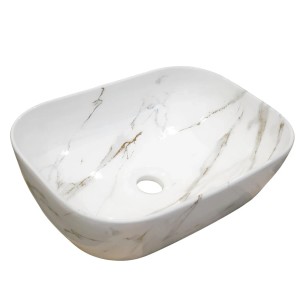 Domino Umywalka Elpis 47 OV nablatowa marmurek 47x33x13,5
