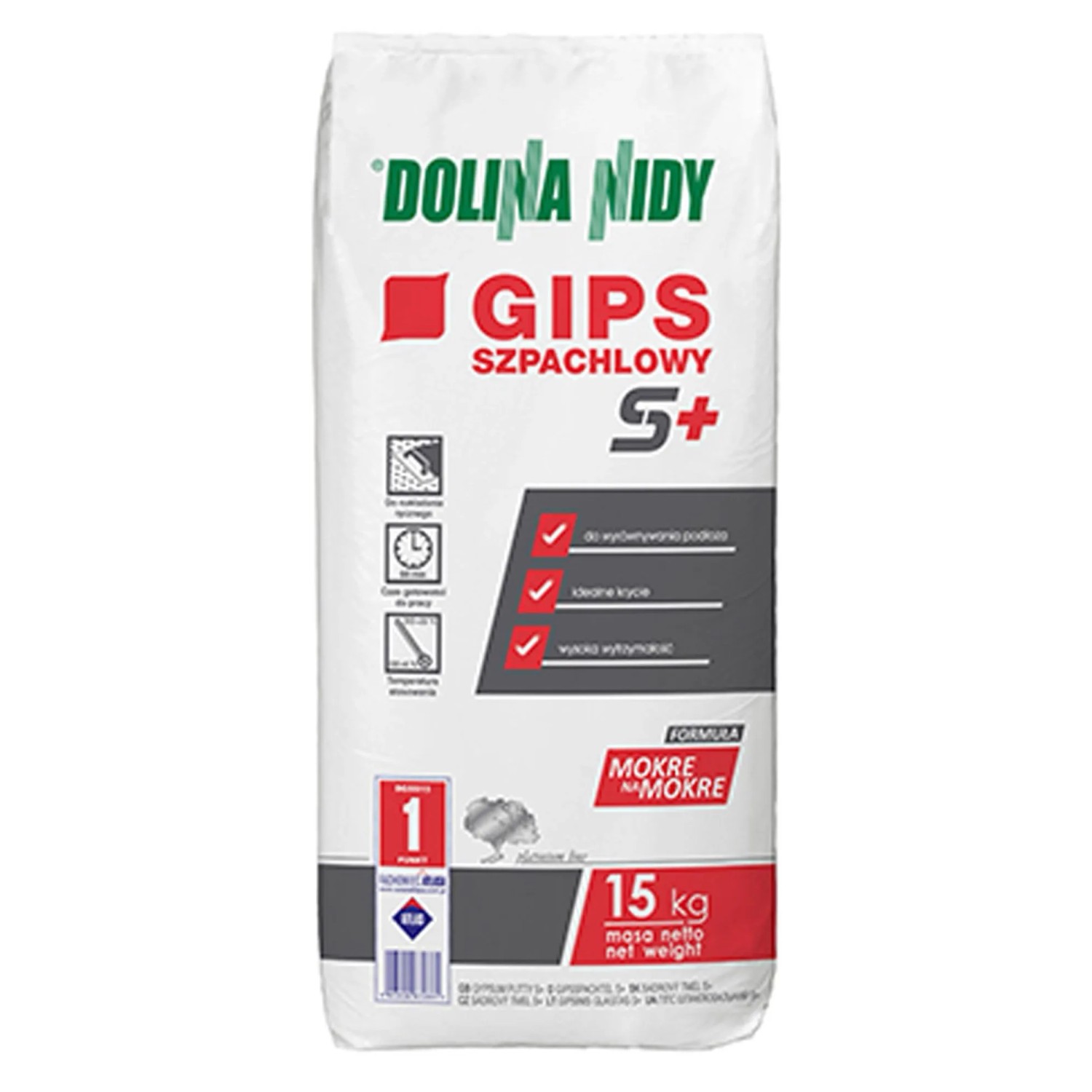 Dolina Nidy Gips szpachlowy S+ 15kg