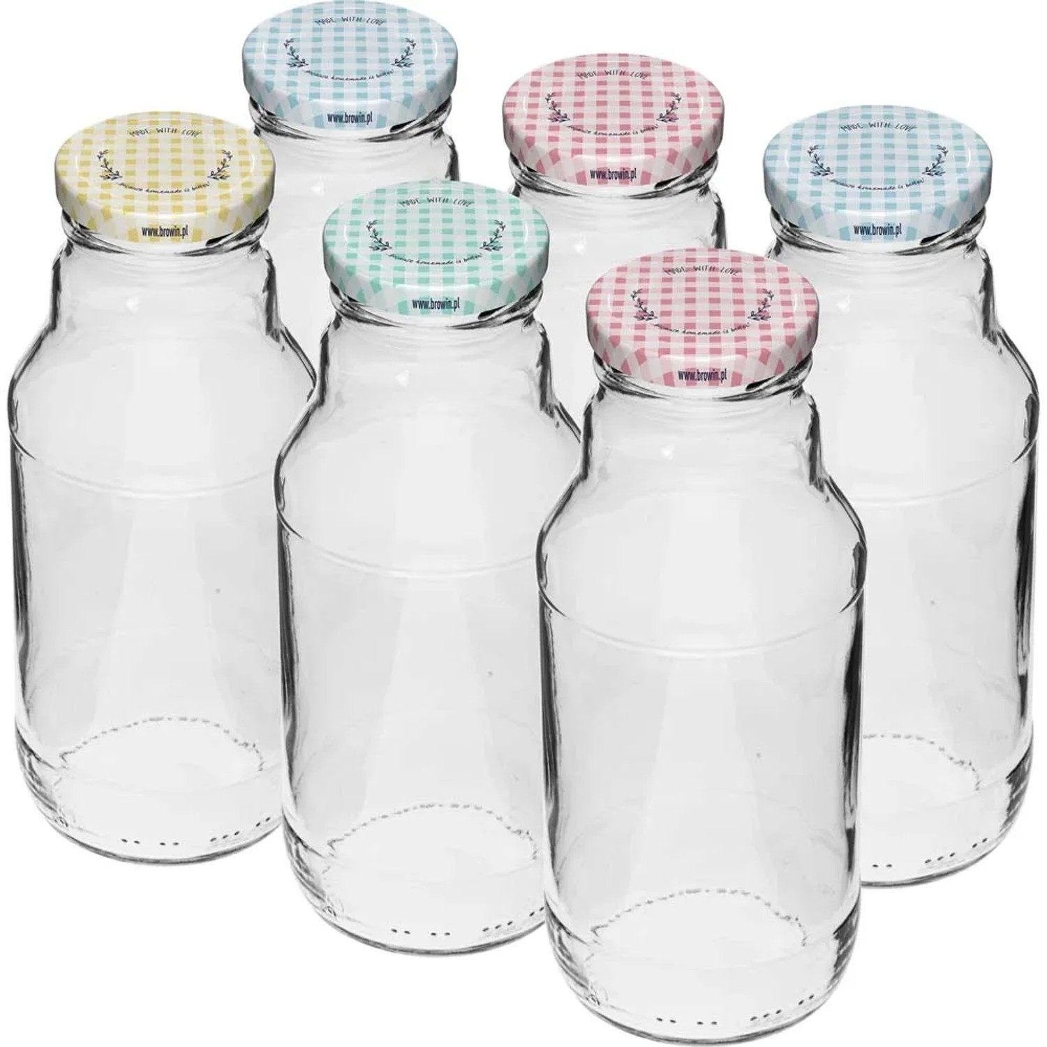 Butelka na sok z zakrętką 6 szt. - 330 ml