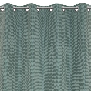 Turkusowa zasłona w jodełkę, kategoria Zasłony i firany.