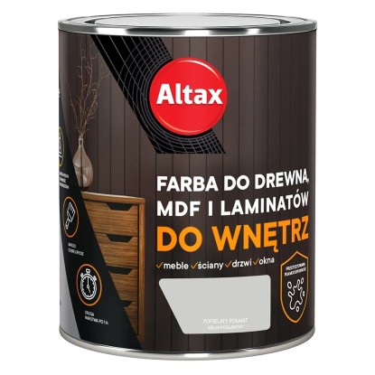 Farba do drewna ALTAX do wnętrz popielaty 750 ml