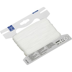 Biały sznur polipropylenowy, średnica 2 mm, długość 30 m.