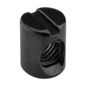 Złącze Hettich do śruby łączącej M6/10 mm, wykonane z czernionej stali.