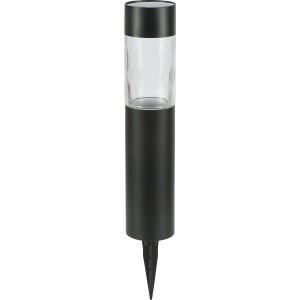 Zestaw 3 lamp solarnych LED Serroni, 42,5 cm, czarne/przezroczyste, z kolcem do ziemi do ogrodu.