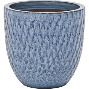 Niebieska osłonka t.b.t. z teksturowaną powierzchnią do użytku wewnątrz i na zewnątrz.