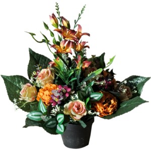 Dekoracyjne sztuczne kwiaty w doniczce do dekoracji ogrodu.