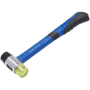 Młotek kombinowany LUX Classic z trzonkiem z włókna szklanego i wymiennymi główkami.