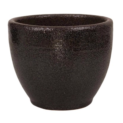 Donica szkliwiona Plain czarna - 45 x 31 cm