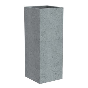 Scheurich C-Cube High doniczka, Ø 26 cm, Stony Grey, kwadratowa, do użytku wewnątrz i na zewnątrz.