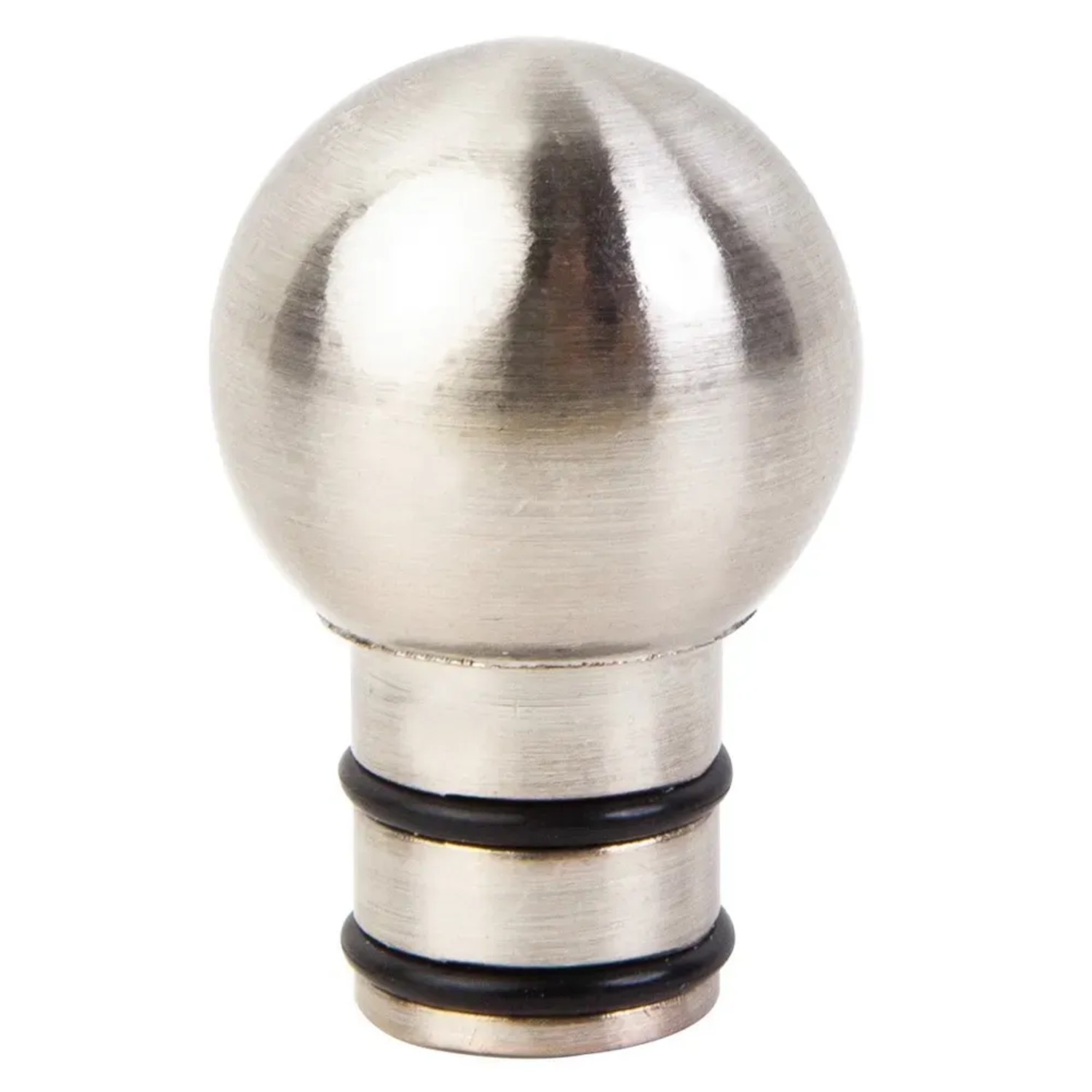 Karnisz FUSION zakończenie kula efekt stali 2 szt.