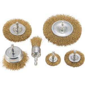 6-częściowy zestaw szczotek do wiertarki do usuwania rdzy, farby i czyszczenia.