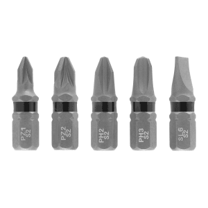 Zestaw bitów udarowych Einhell, 5-częściowy, 25 mm, różne rozmiary (PH/PZ/SL) do wkrętaków.