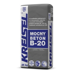 Worek Kreisel Mocny Beton B-20, zaprawa do napraw i prac betonowych.