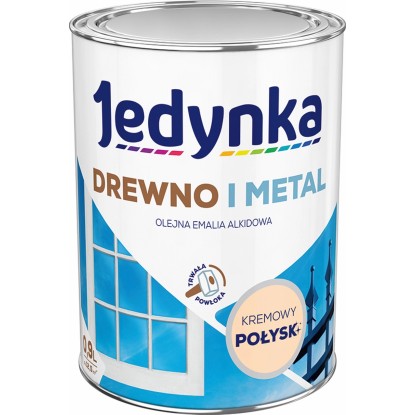 Jedynka Emalia alkidowa do drewna i metalu połysk kremowa 900 ml