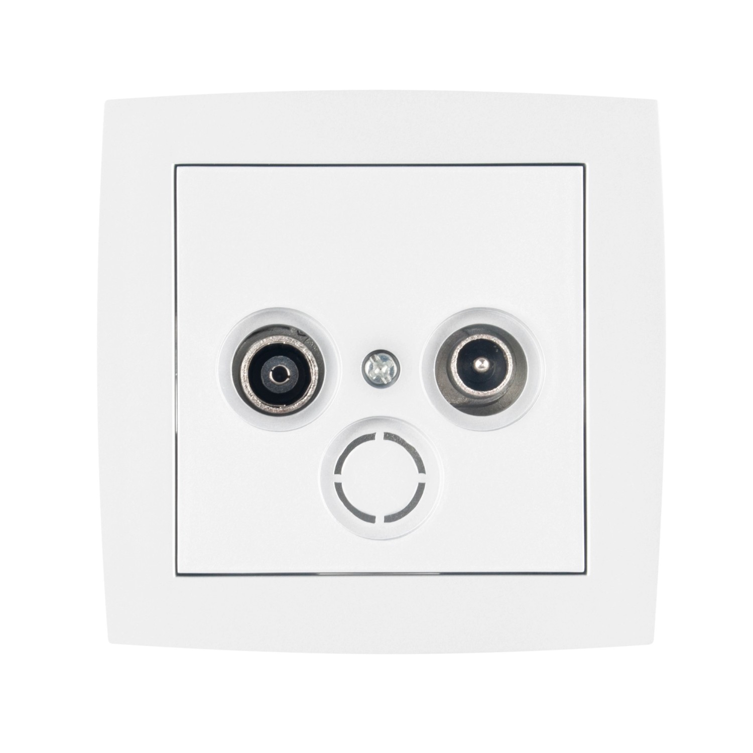 OBI Gniazdo Tauri RTV białe z ramką