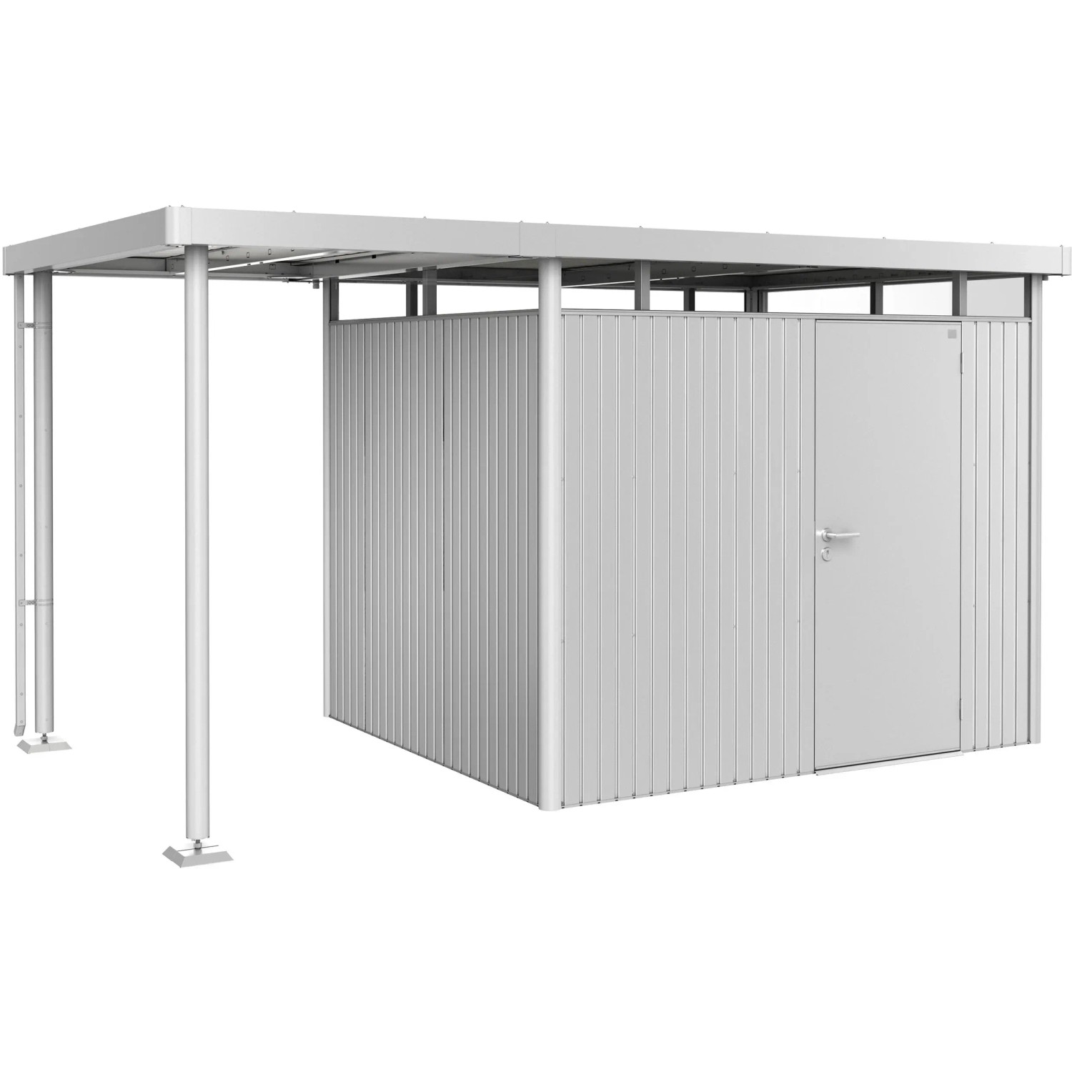 Biohort Dach boczny do altany ogr. HighLine 3 srebrny metalik 150x235x222 cm