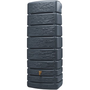 4rain Ścienny zbiornik Slim Stone Decor 500 l w kolorze Graphite Grey z kranem.