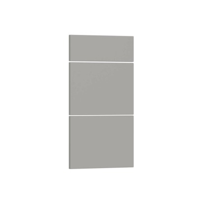 Trzy fronty do szafki z szufladami Roma 40 cm szary połysk