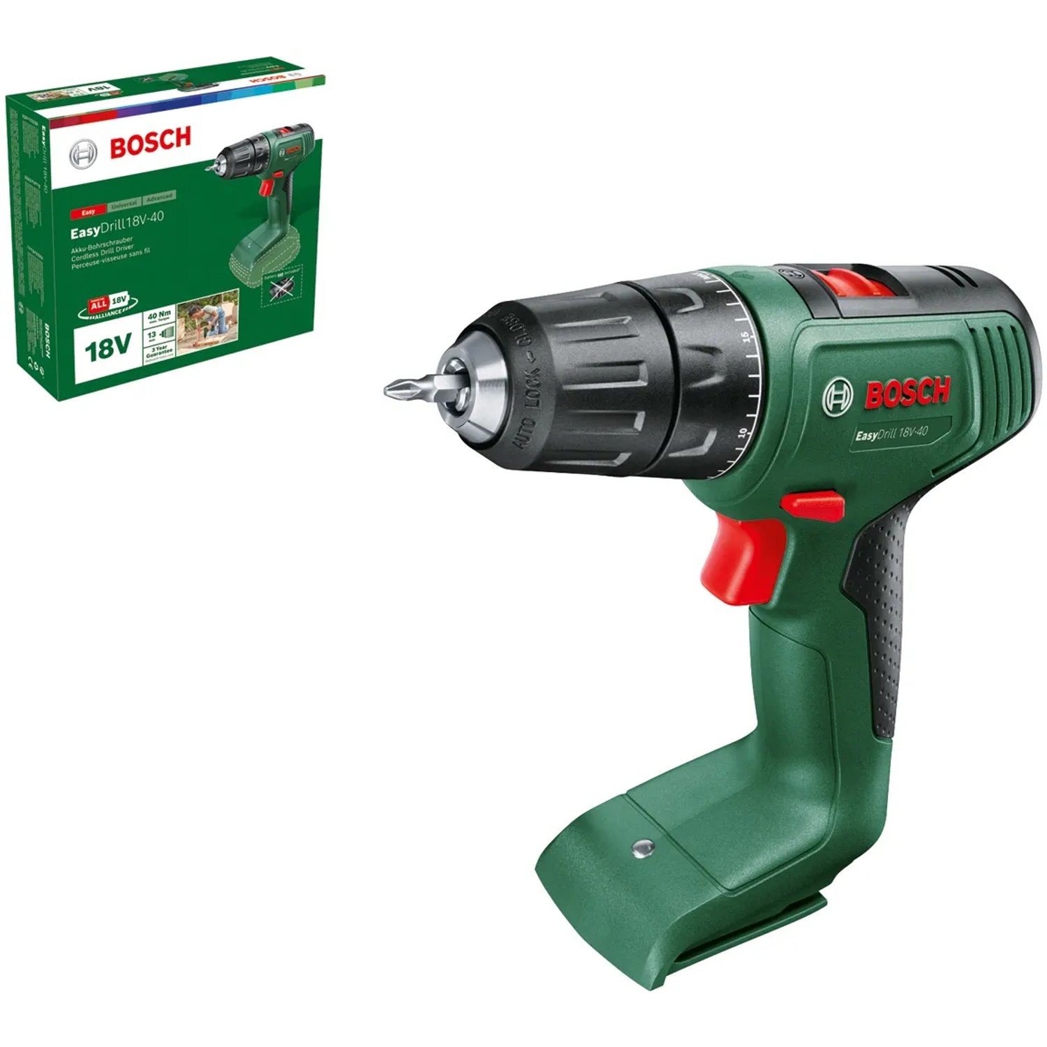 Bosch Wiertarko-wkrętarka akumulatorowa EasyDrill 18V-40 Solo